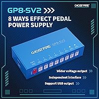 Vista 2 de Fuente de alimentación Ghost FIRE para pedal de guitarra con 8 salidas DC [VERDADERAMENTE aisladas] para pedal de efecto 9V/12V/15V/18V+5V USB