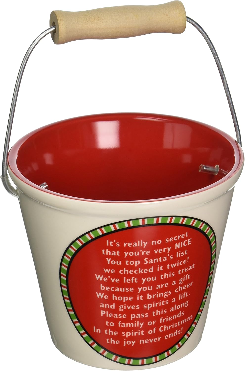 Enesco Our Name is Mud “Nice Bucket” Ceramic Holiday Décor and Game Bucket