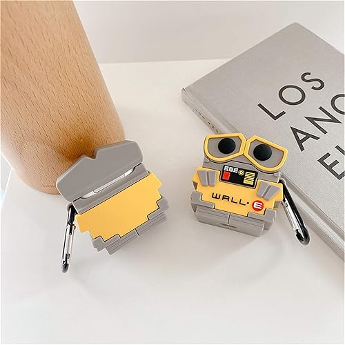 Miniatura 8 de Besoar Robot de pared para Airpod 12, diseño de dibujos animados de silicona con diseño de personajes para Airpods, diseño único y elegante Kawaii