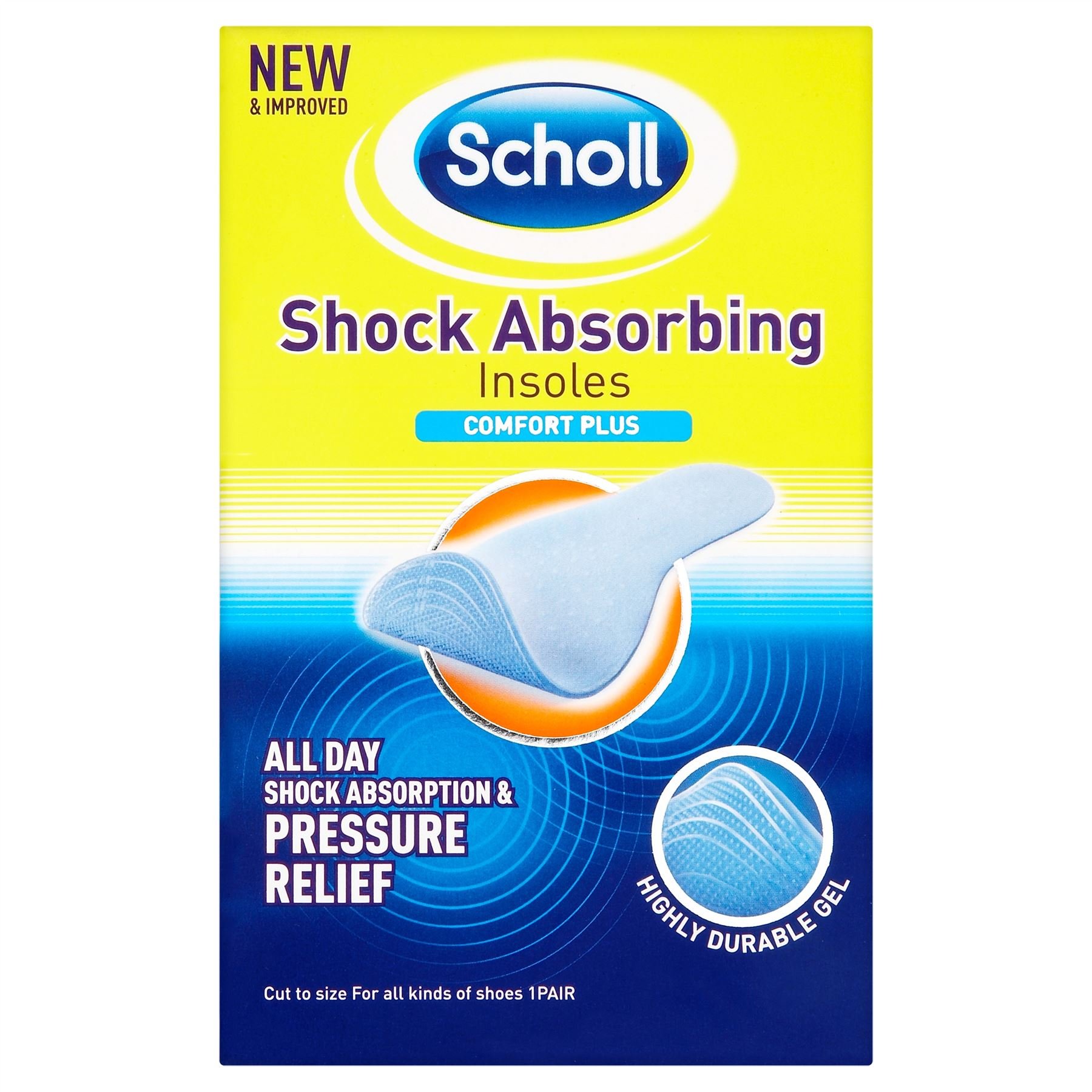 6 x Scholl Shock Absorbing Insoles Comfort Plus 1 Pair