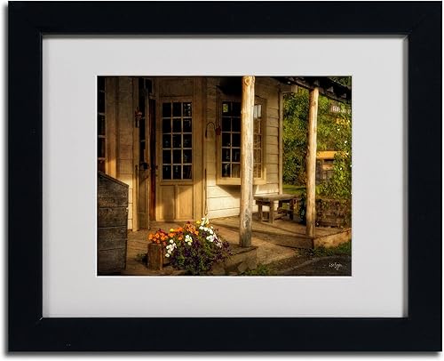 Miniatura 2 de Trademark Fine Art The Old General Store - Arte enmarcado enmarcado, de Lois Bryan con marco negro, 11 x 14 pulgadas