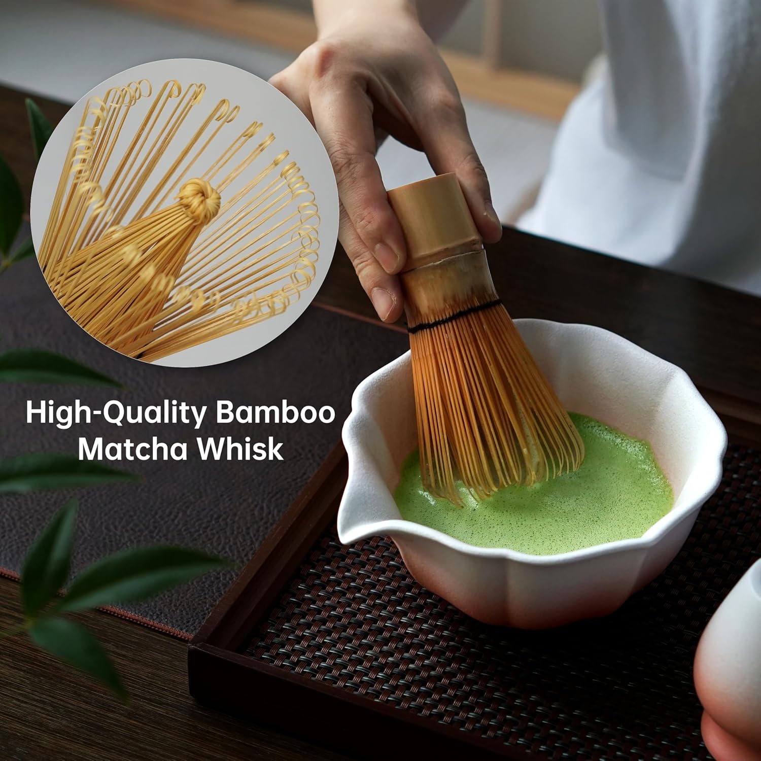 Matcha Whisk Set-Matcha Kit 7 Pcs, Dishwasher Safe Matcha Set Birthday Gifts for Matcha Lover, Ideal for Beginners
