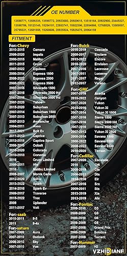 Miniatura 2 de 13598771 Sensores TPMS programados para: GMC Yukon 2007-2020 Sierra Savana, para:-Chevy Silverado 1500 2500 3500 Impala Malibu Equinox Camaro