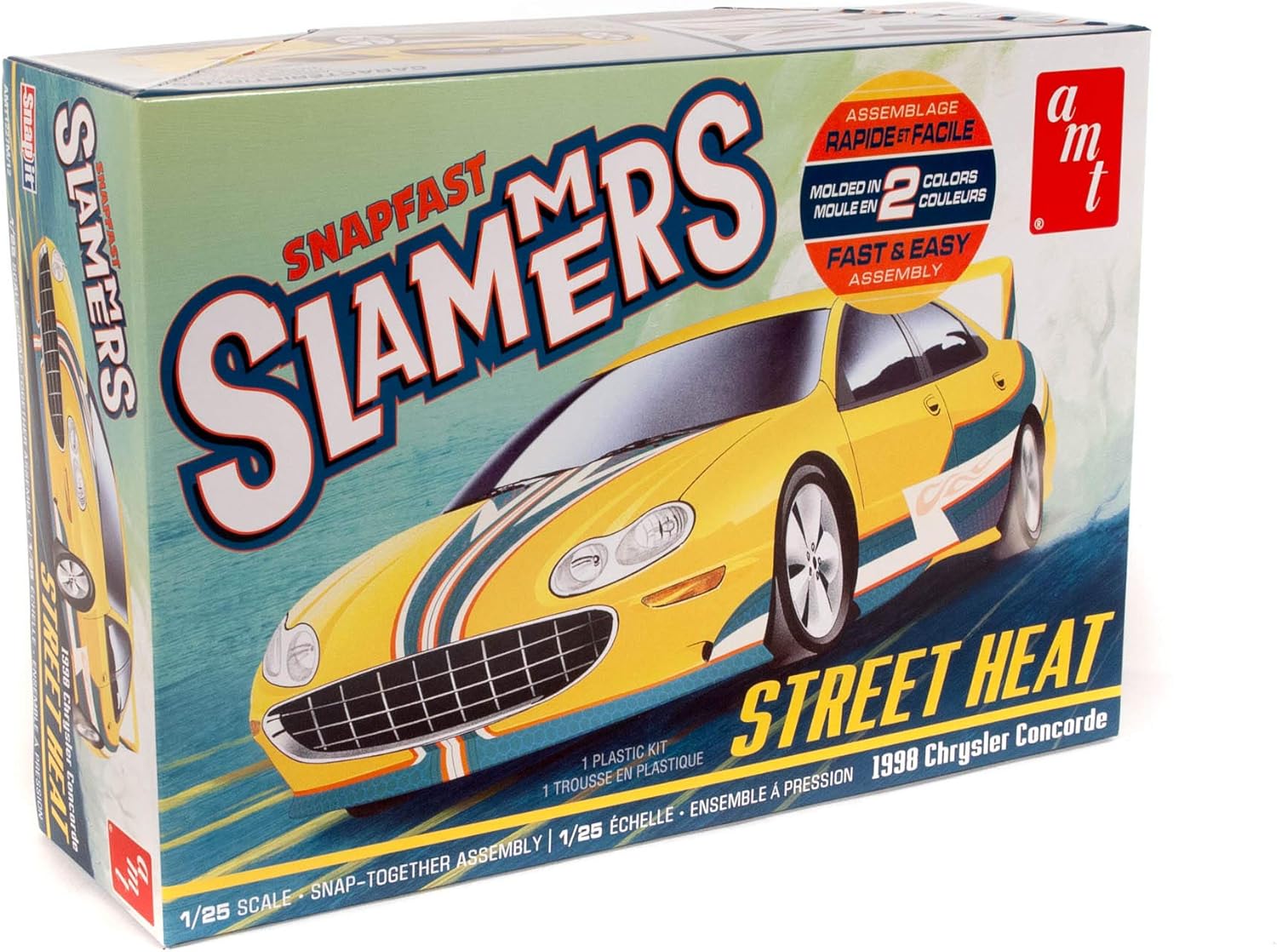 Round 2 AMT Street Heat 1998 Chrysler Concorde Slammers SNAP Together 1:25 Scale Model Kit (AMT1227M)