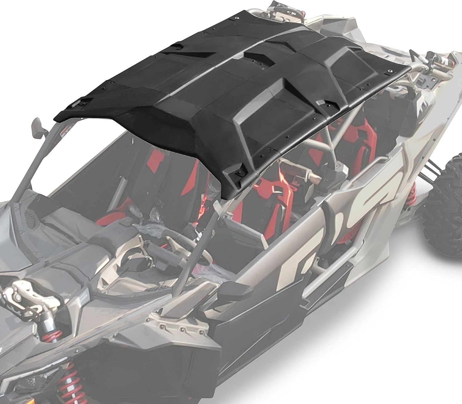 Sport Hard Roof for Can Am Maverick X3 Max 2017-2025 Accessories, 4 Pieces Plastic Combination Sport Hard Roof Top Sun Visor Replace #715003750 715003749