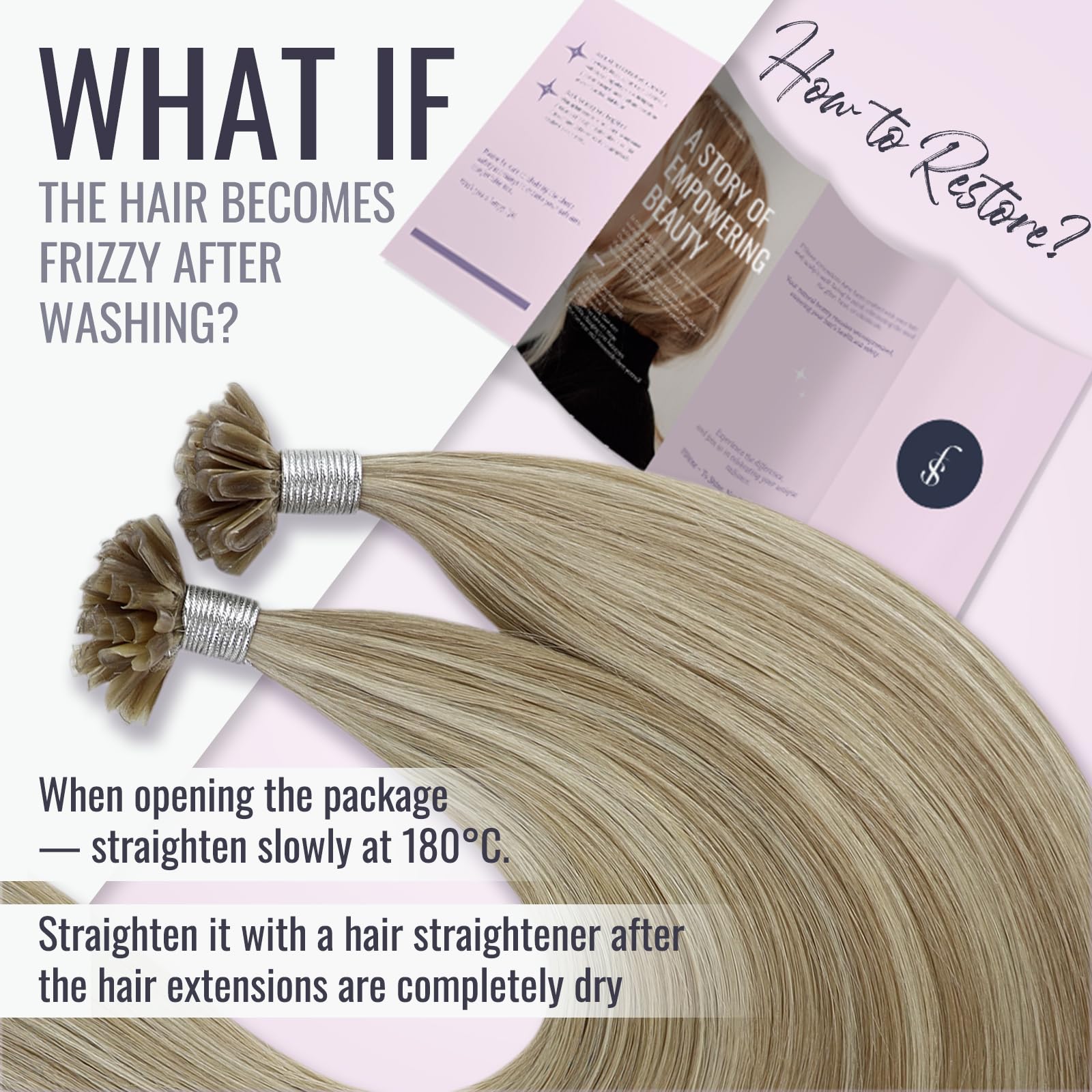 Fshine Extension Umani Cheratina Capelli 35CM 50g Capelli Veri Lisci Extension 1g/ciocca U Tip Extension Golden Bionda Highlight Biondo Chiaro Hair Keratin Extension #16P22