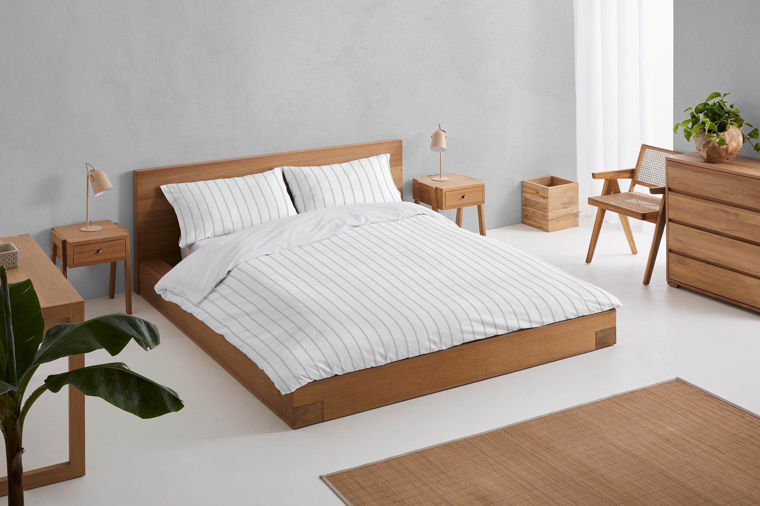 Parure de lit Vilma avec housse de couette imprimée pour lit de 105 cm