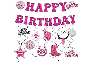 Western Cowgirl Party Hanging Decorations, Disco Cowgirl Birthday Party Decorations