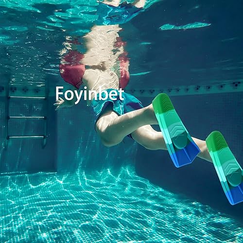 Miniatura 74 de Aletas de natación para niños, aletas cortas para niños y jóvenes, aletas de natación para entrenamiento de natación para niños, niñas, niños Azul,