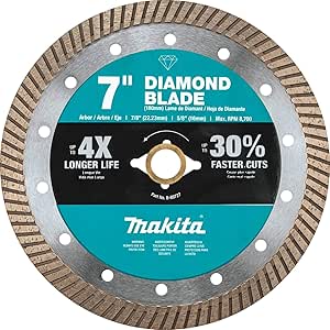 Makita B-69727 7&#34; Diamond Blade, Turbo, General Purpose