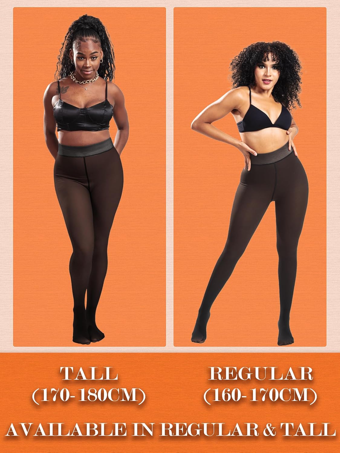 HONENNA 5 Skin Colors Fake Translucent Fleece Lined Tights, Winter Thermal Pantyhose for Women under Dress, medias térmicas - Image 2