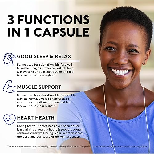 Miniatura 3 de Cápsulas de citrato de magnesio de 1000 mg  100% DV  Suplemento de alta absorción - Soporte para dormir, músculos y corazón - Vegano  Sin OMG -