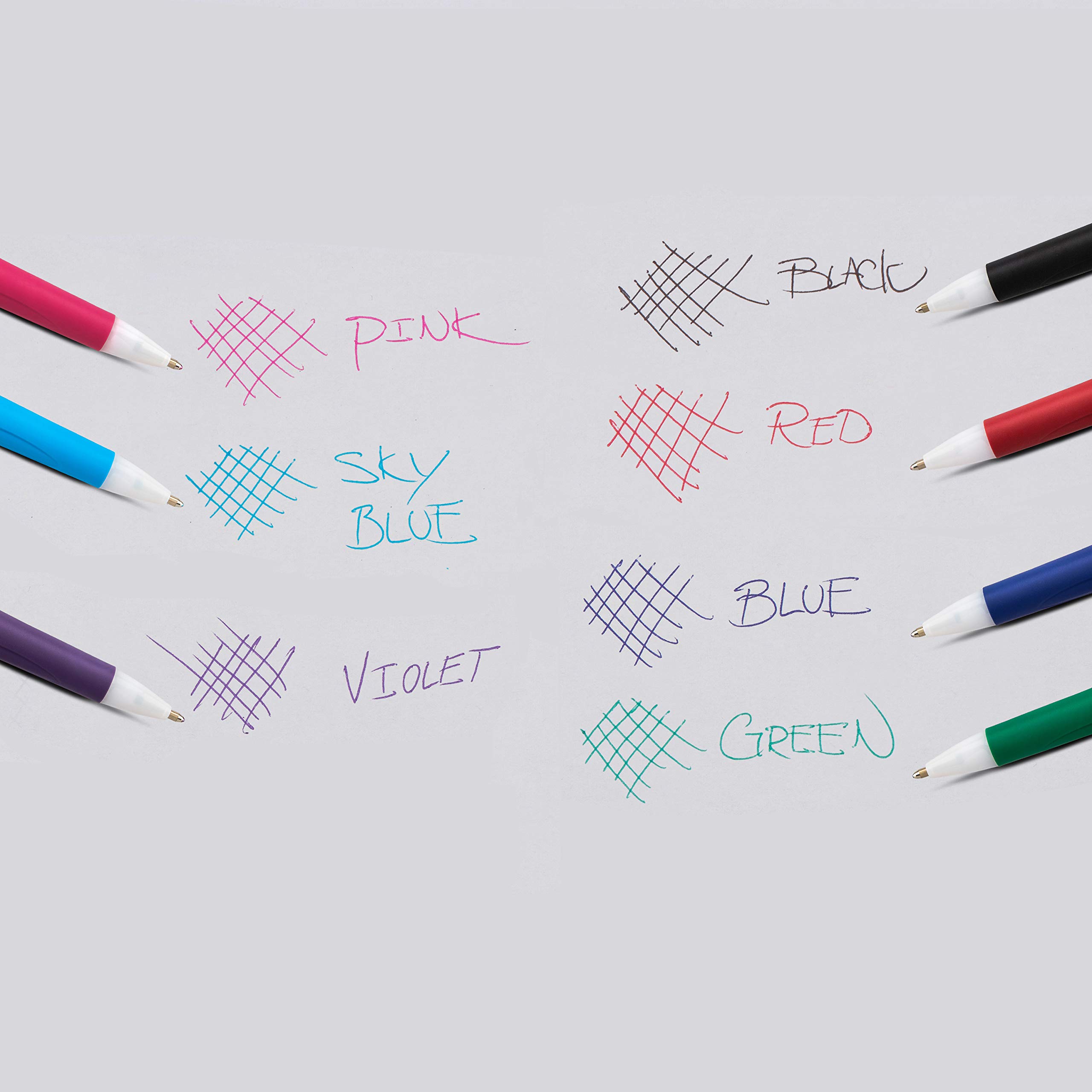 Pentel GlideWrite (BX910AC-4) - Penna a sfera con inchiostro TechniFlo (1,0 mm), tratto medio, inchiostro nero/blu, 48 pezzi