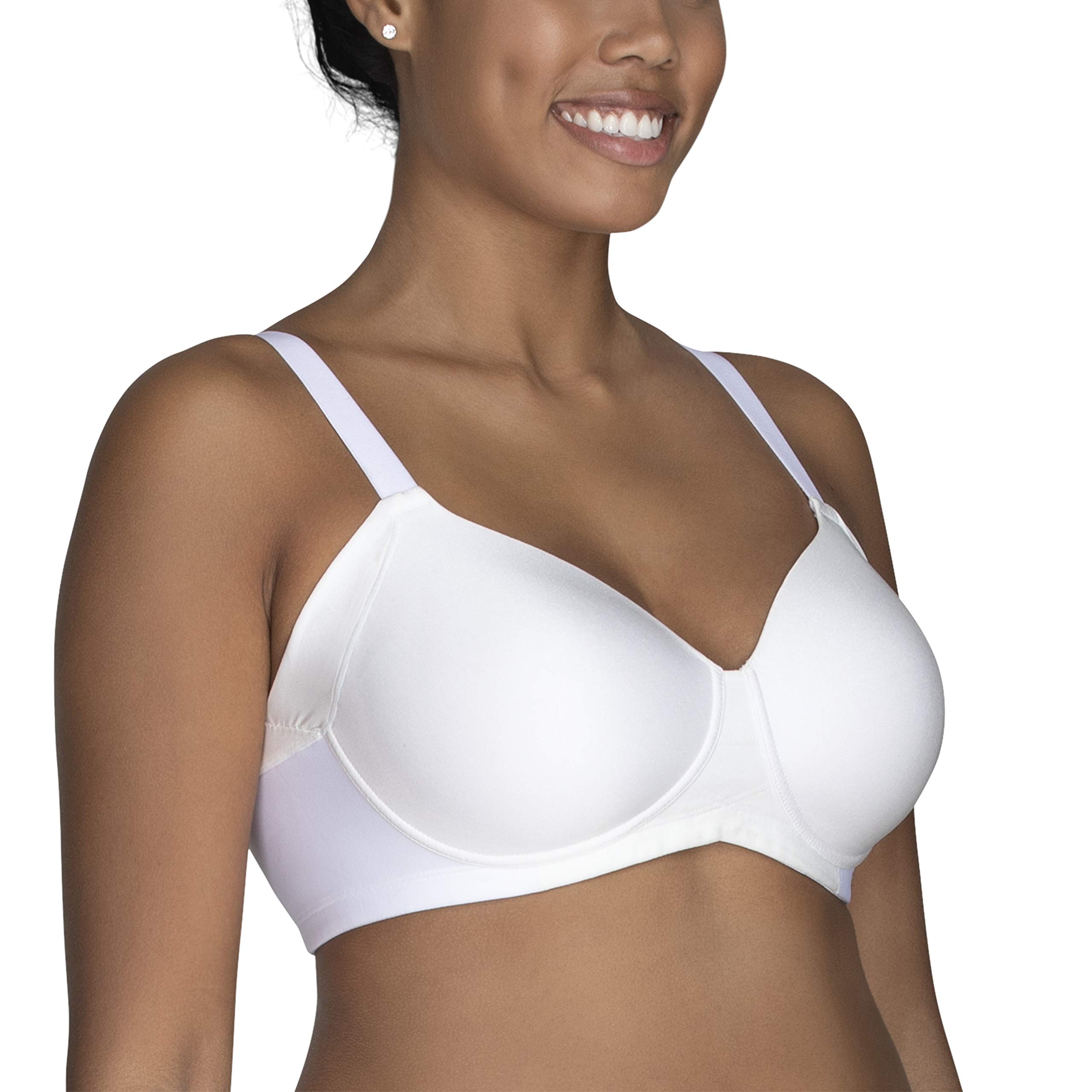 Vanity Fair Women's Full Coverage Beauty Back Smoothing Bra, 4-Way Stretch Fabric, Lightly Lined Cups up to DD