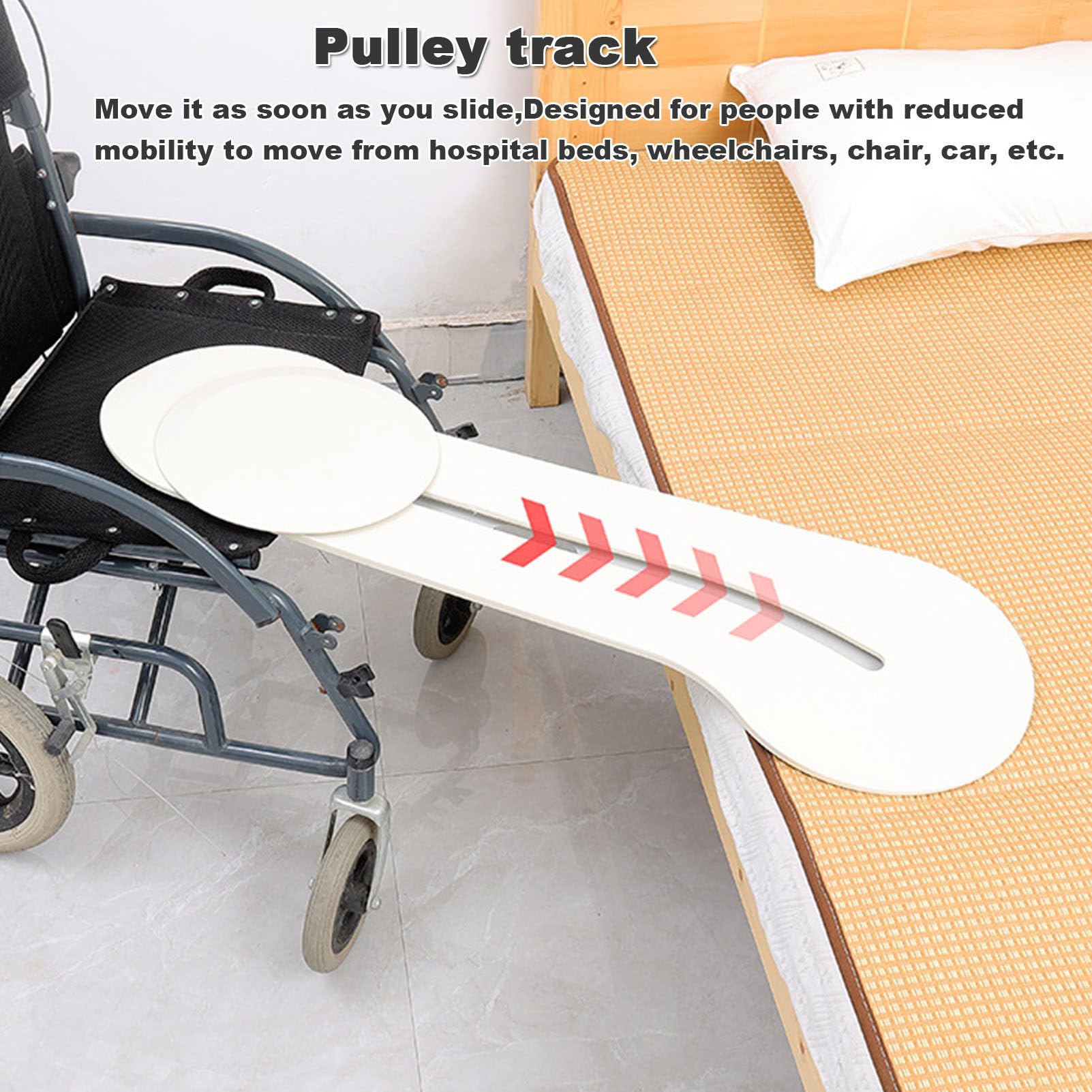 Tabla Deslizante para Silla de Ruedas,Tabla de Transferencia para Usuario de Silla de Ruedas Tabla de Transferencia a Silla de Ruedas, Disco Deslizante, para Adultos Mayores, Baño, Coche