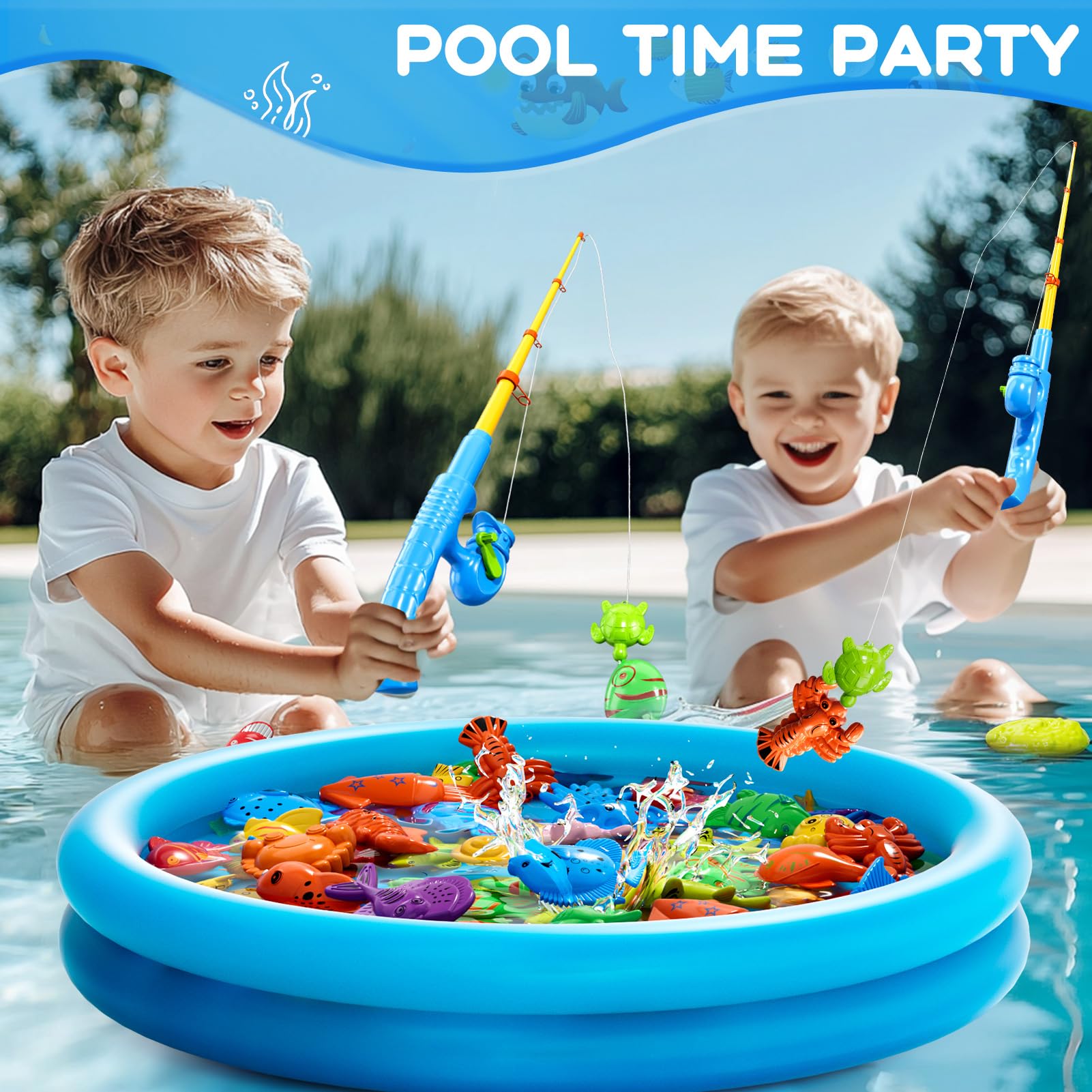 Magnetic Fishing Pool Toys Game for Kids Toddlers 3-5 4-8 - Image 2