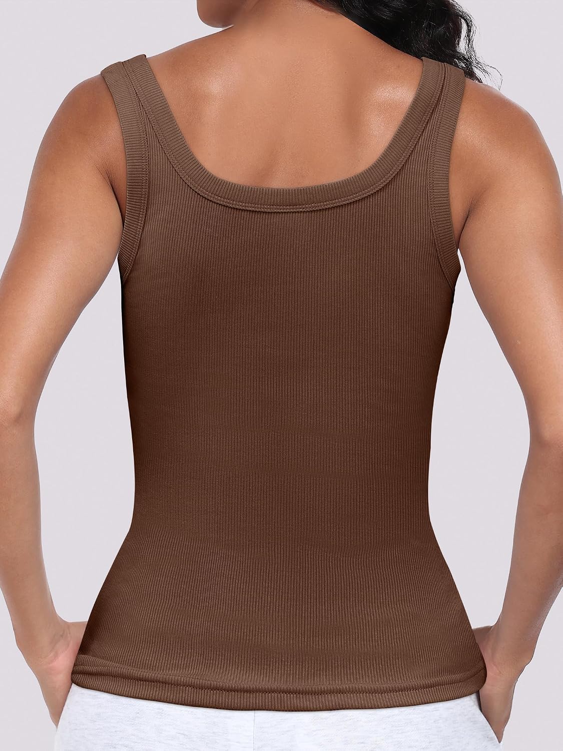 ANRABESS Womens Sleeveless Scoop Neck Tank Top Ribbed Fitted Summer Basic Slim Cute Tops 2026 thumbnail