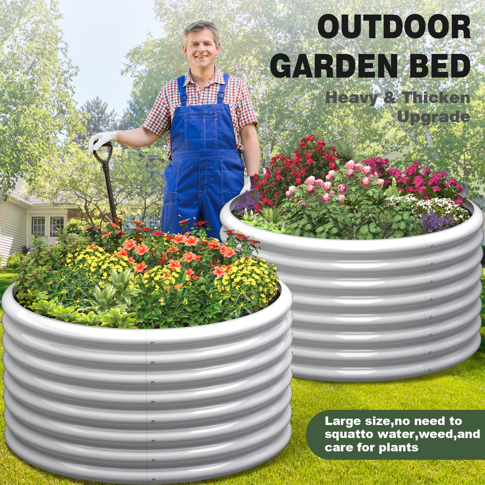 With Legs BTDVR 6FT(L)u00d73FT(W)u00d72FT(H) Rased Garden Bed Outdoor For Vegetable  Home Depot, image size:1600x1600