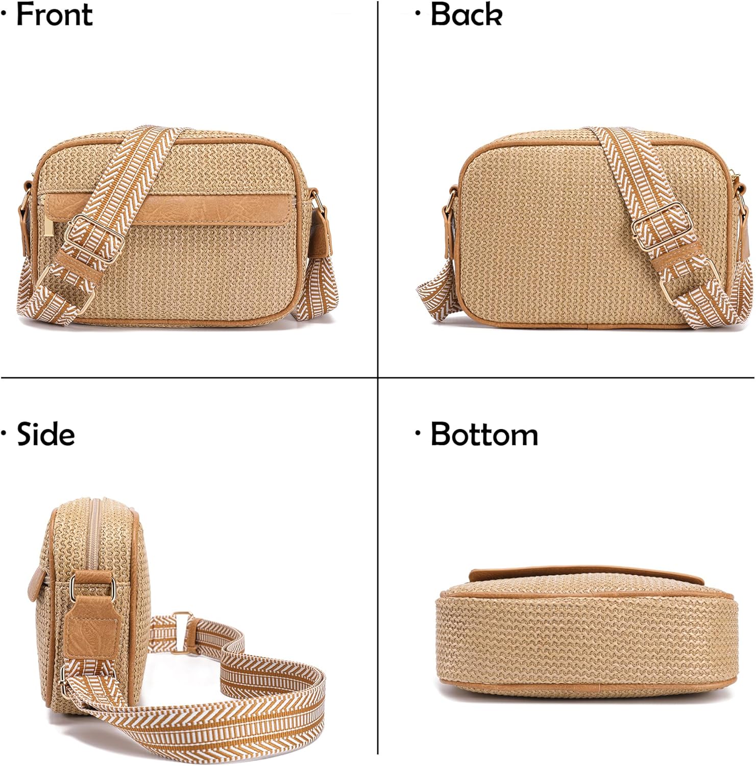 Faux Straw Purse Summer Small Crossbody Bags for Women Travel Hawaiian Beach Essentials Woven Shoulder Bag 2026