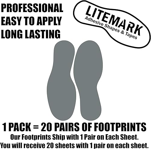 Vista 54 de LiteMark Calcomanías de vinilo duraderas con acabado brillante, tamaño mediano de 9 pulgadas, ideal para suelos, techos, paredes y la mayoría