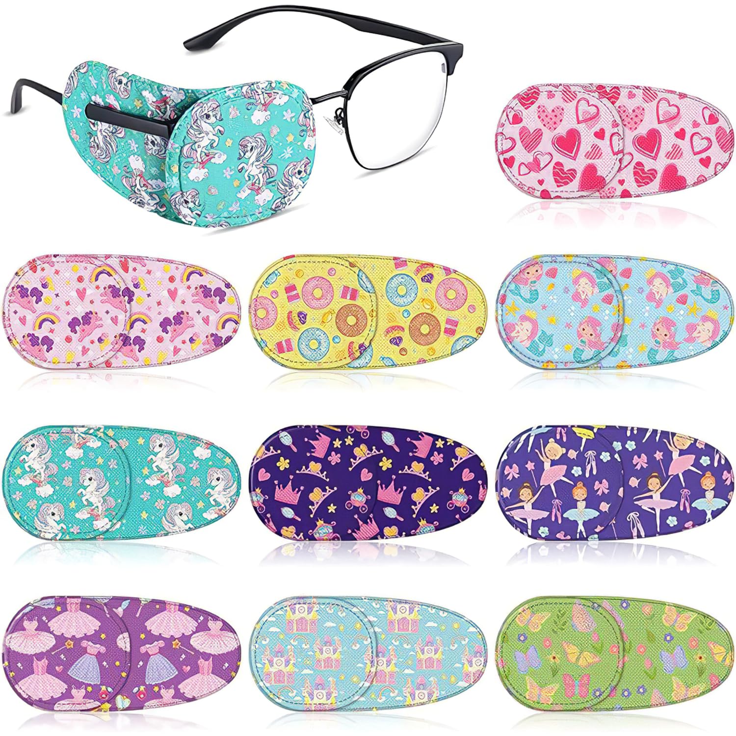 CoolShef 10Pcs Eye Patch for Kids | Soft Adjustable Eye Patches for Lazy Eye | Eyepatch for Glasses Fits Right & Left Eyes | Ideal for Amblyopia & Strabismus Therapy-image-30