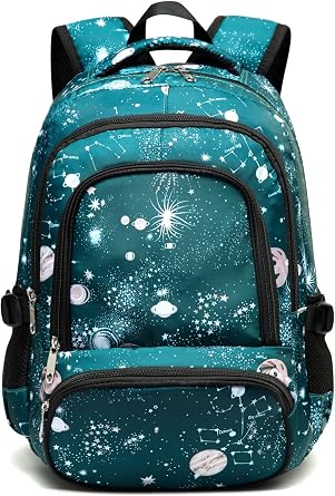 Kids Backpack for Teenage Girls Elementary School Bags High School Bookbags Teenagers Cyan