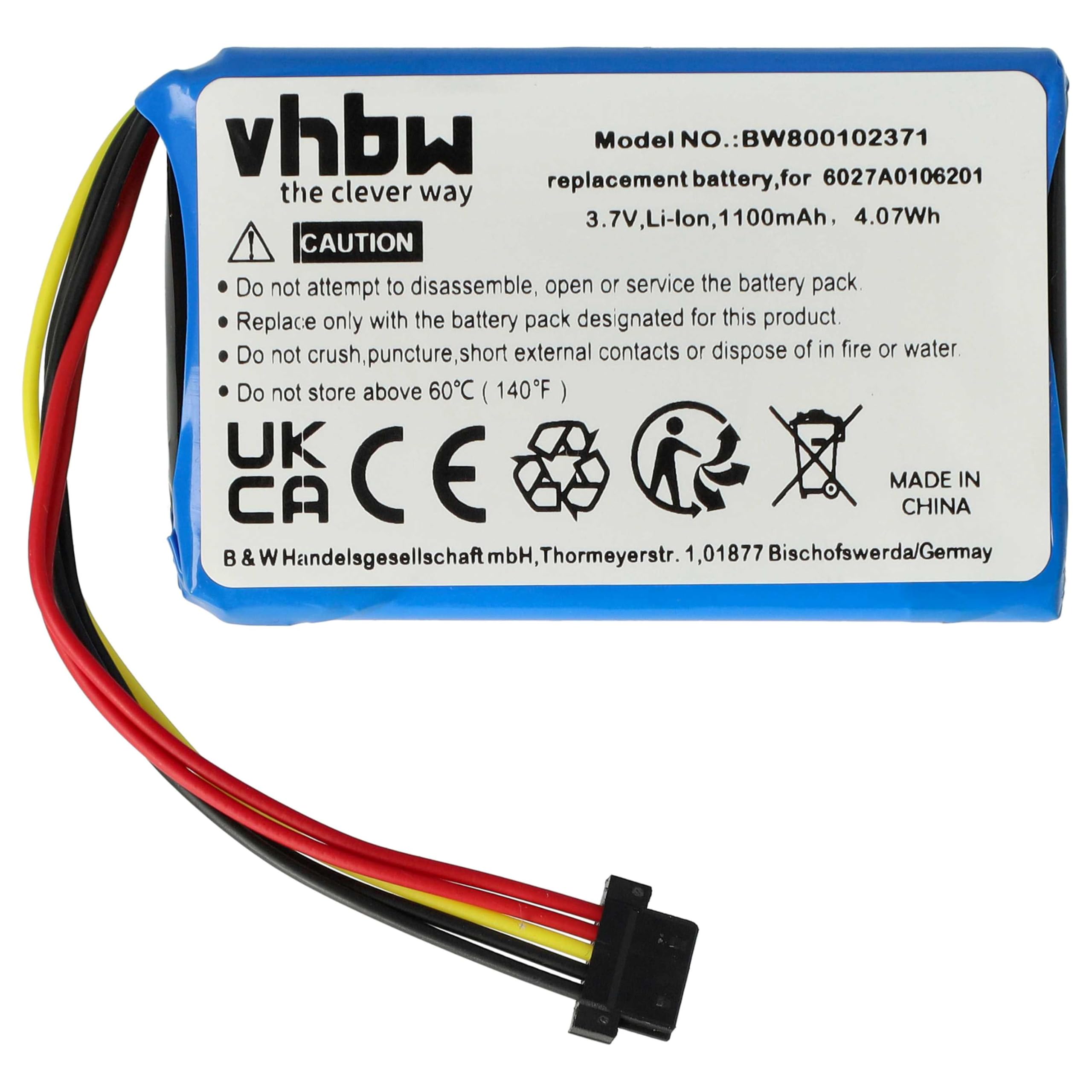 Vhbw Batteria Compatibile Con TomTom 4CR5.002.02, 4CR52 Navigatore GPS