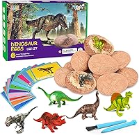 Vista 1 de Huevos fósiles de dinosaurio para excavar, abre 12 huevos fósiles de dinosaurio únicos y descubre 12 simpáticos dinosaurios, divertido juguete