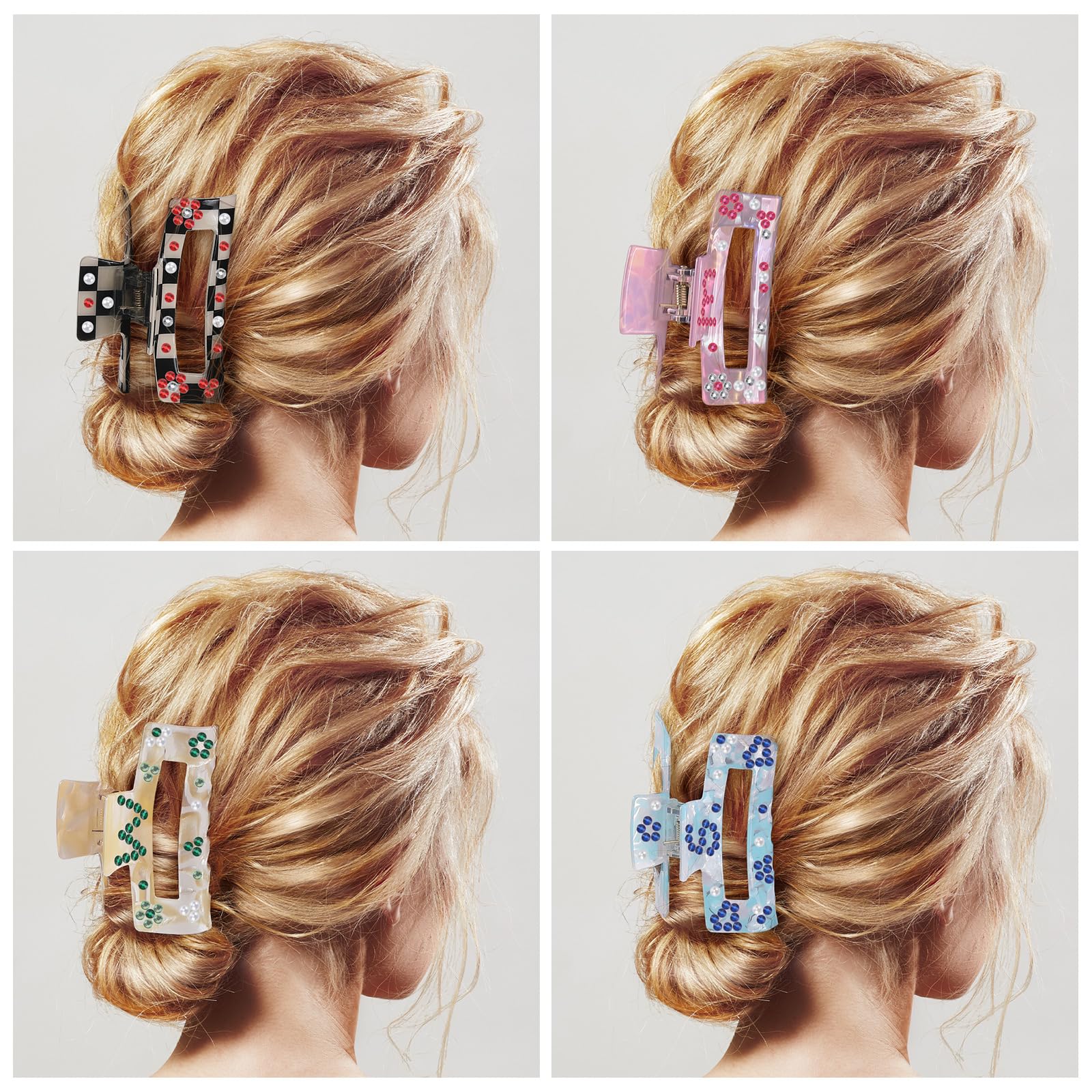 Amazon.com : Yuxung 10 Sets DIY Hair Claw Clips Kit Acrylic  display picture 1