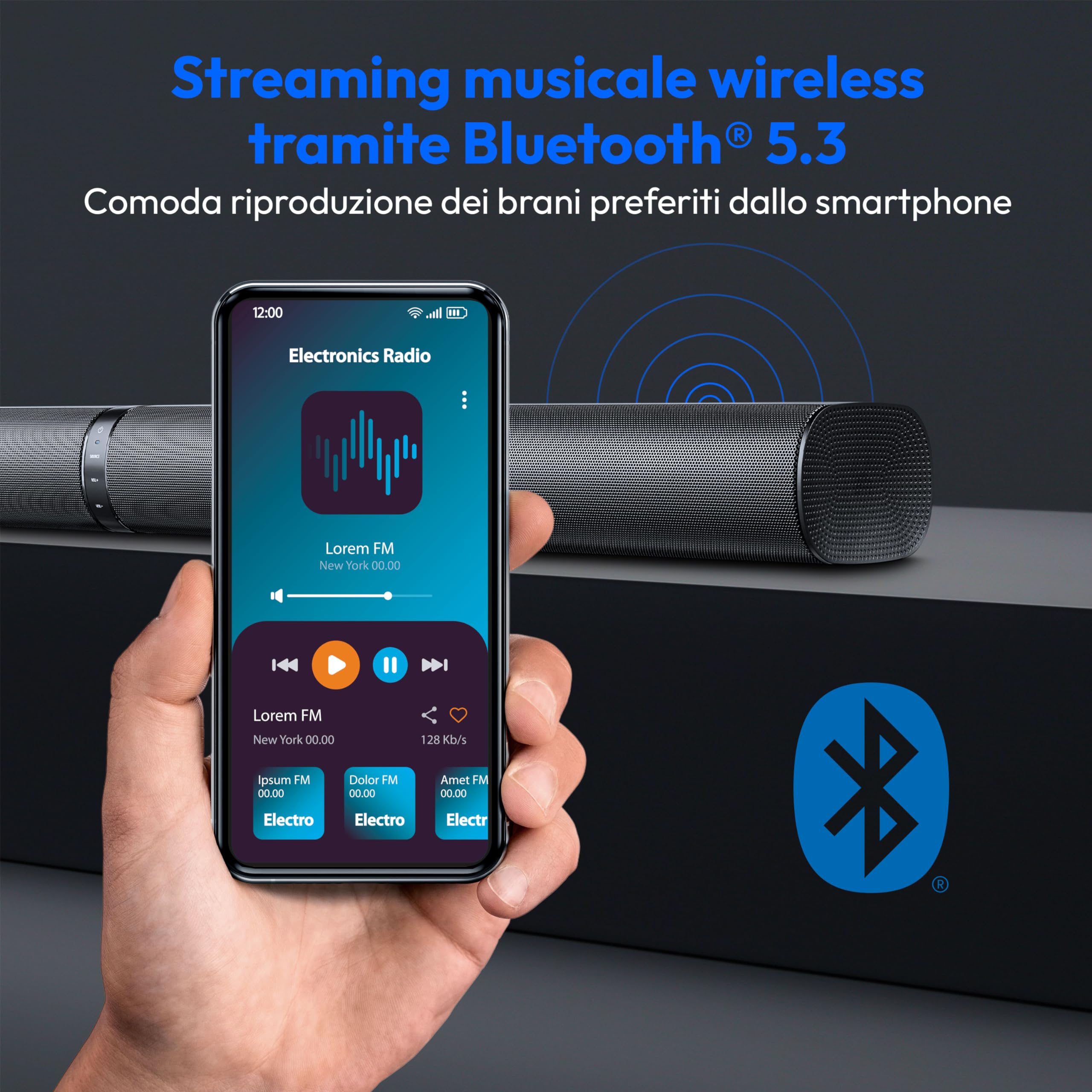 MEDION Convertible Bluetooth 2.1 TV Soundbar con Subwoofer senza fili P64150 (2x 30 W + 60 W, HDMI ARC con CEC, AUX, ingresso ottico, MD 45001)