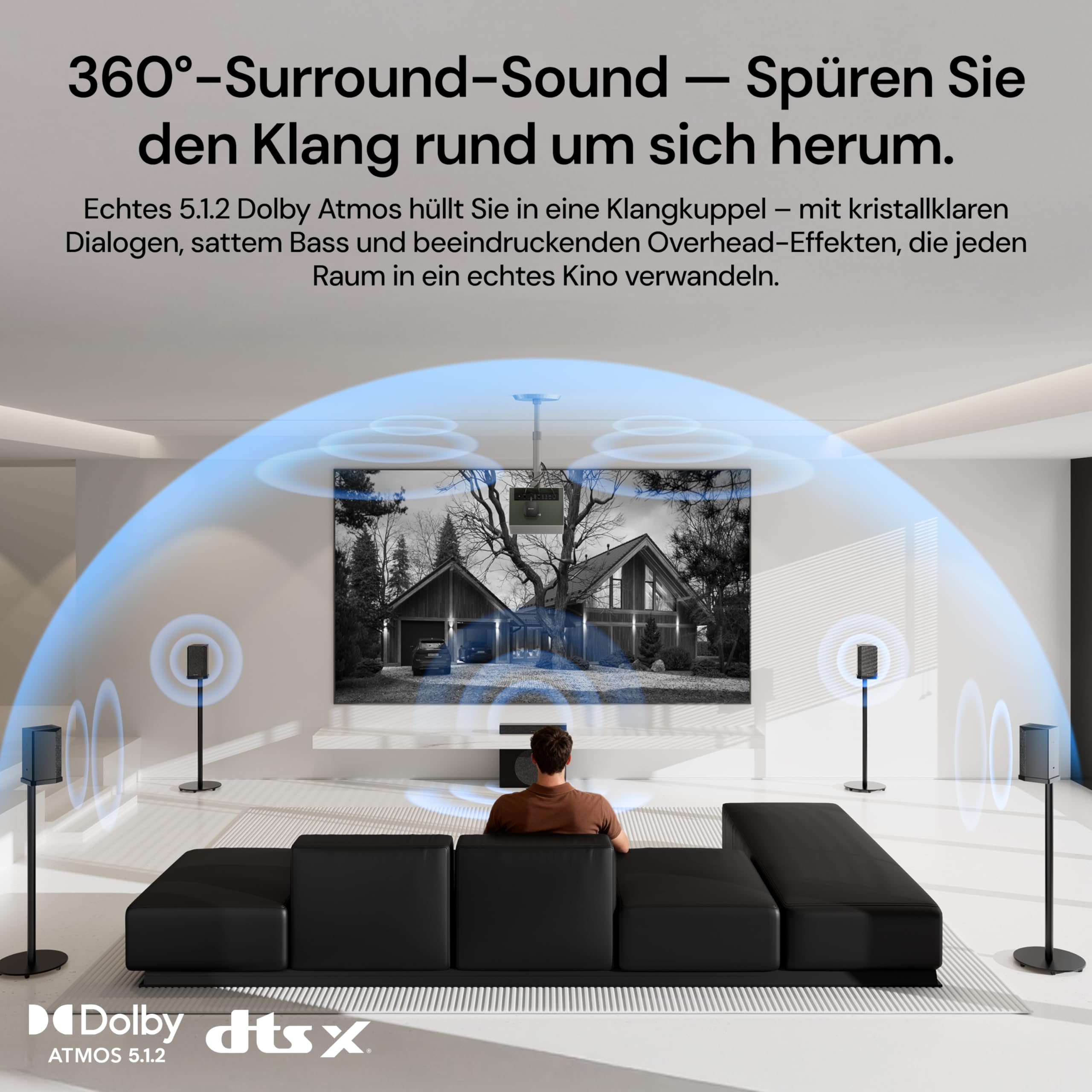 Valerion ThunderBeat 5.1.2 Kabelloses Dolby Atmos Heimkino-System 840W