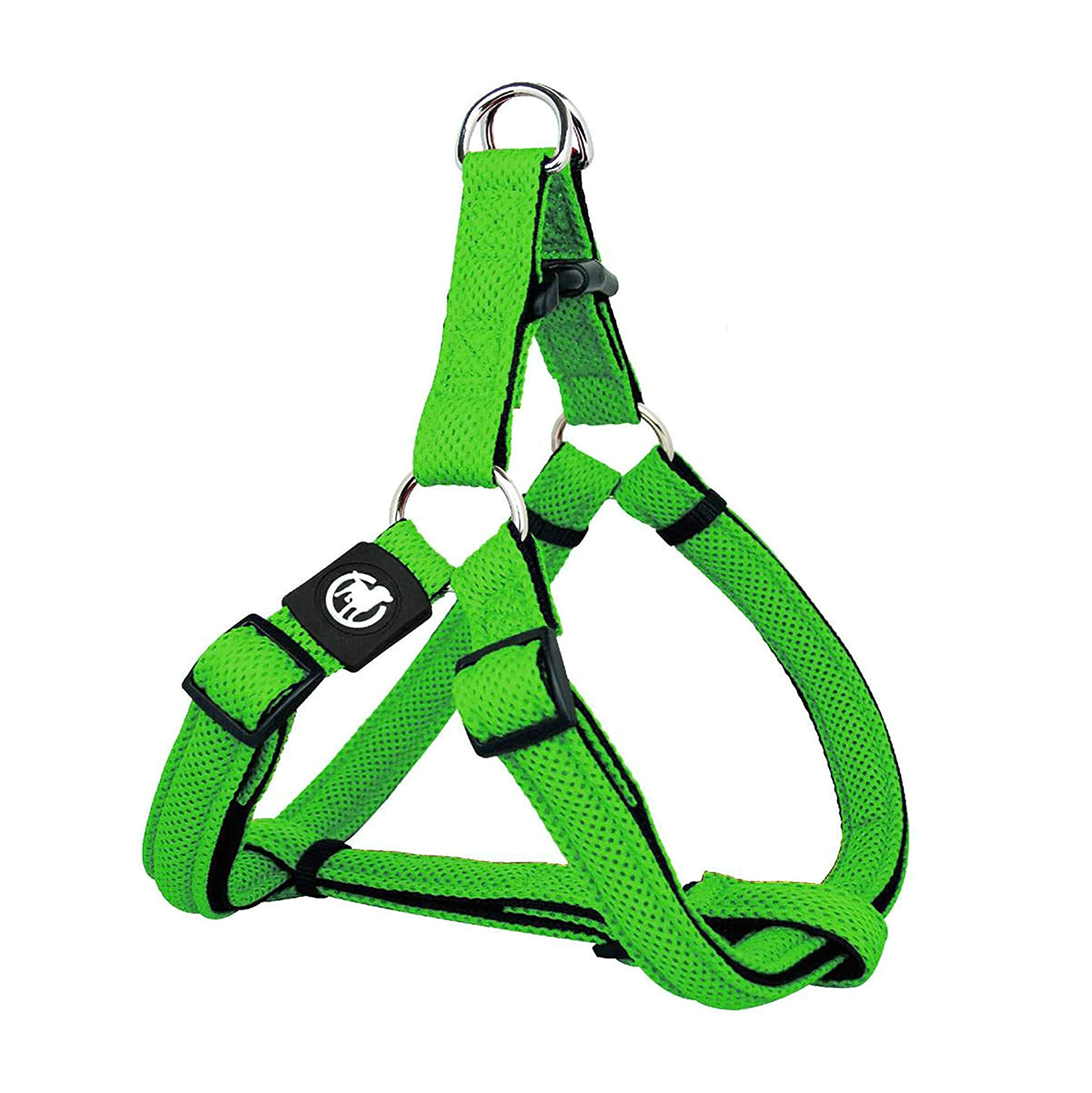 DDOXX Pettorina Cane Step-In Air Mesh, Imbottito, Regolabile | Tanti Colori e Taglie | Per Cani Piccoli Medi e Grandi | Imbracatura Gatti Cuccioli Gatto Taglia Piccola Media Grande | Green, M