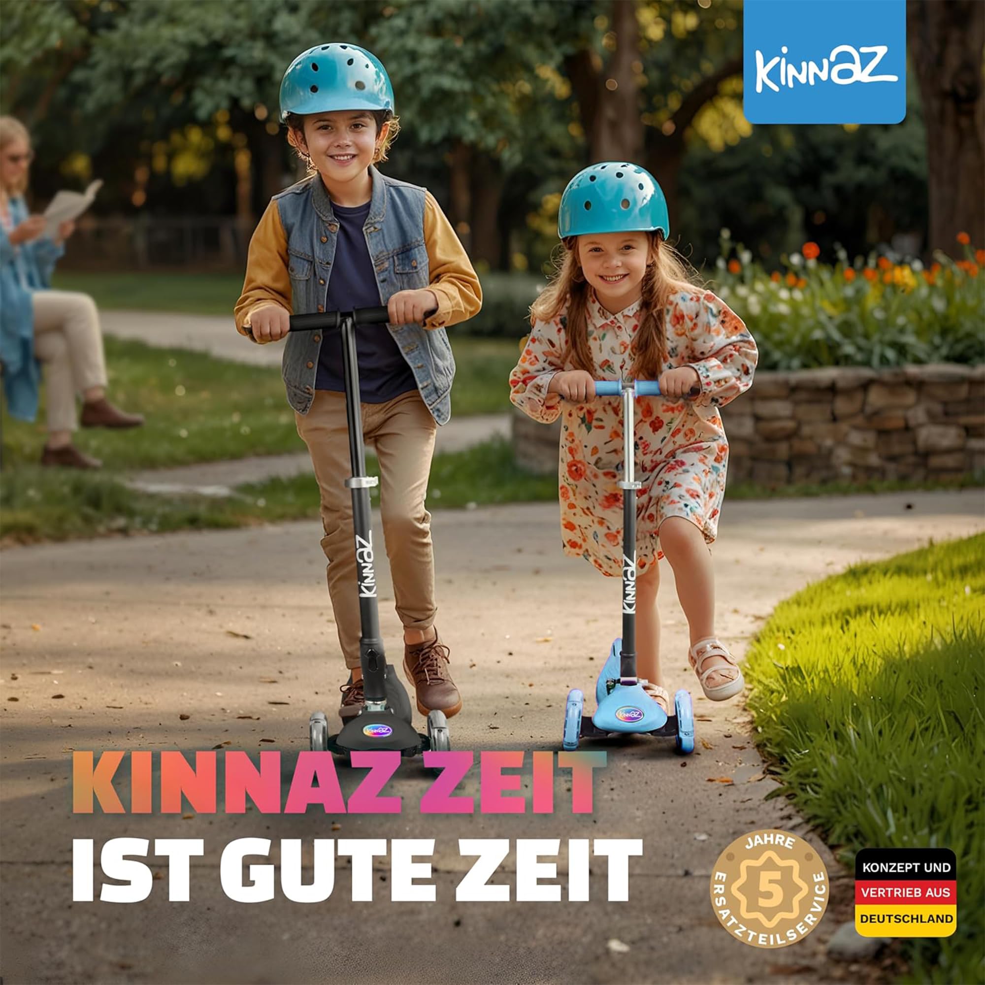 ONE, oltre 100.000 scooter, scooter per bambini 3 anni venduti, scooter da 2 a 7 anni, scooter bambini 4 anni, ruote LED, pieghevole, altezza regolabile, funzione tagkeeper, azienda hamburger