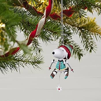 Hallmark PEANUTS SNOOPY サリー クリスマスオーナメント Mini Peanuts® Winter Fun With Snoopy Ornament, 1