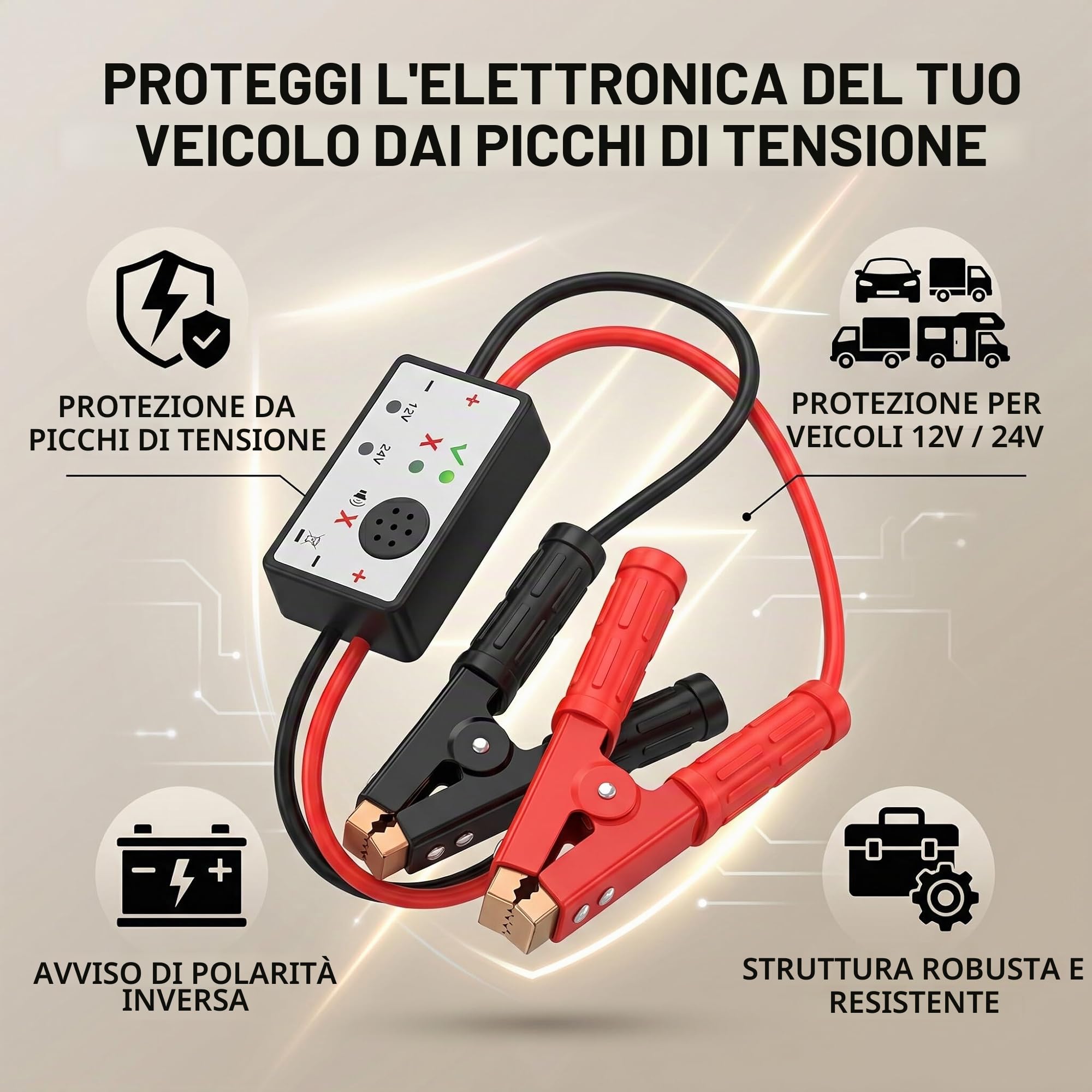 Fydun Dispositivo di Protezione Sovratensione, 12V 24V Protezione per Assorbitori di Sovratensioni per Auto, Previene Danni All'Impianto Elettrico Durante la Saldatura Pulsata di Lamiere