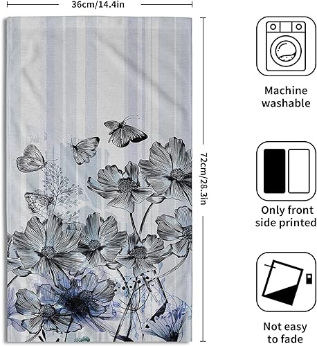 Vista 201 de Giwawa Juego de 2 toallas de mano de pino con ciervos del bosque, toallas de baño, suaves y absorbentes, para bar, bar, cocina, hotel, spa, Ciervo