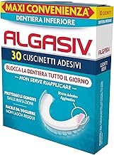 Algasiv Cuscinetti Adesivi per Dentiera Inferiore, Dura tutto il Giorno, Tenuta 20 Volte più Forte, 30 Pezzi