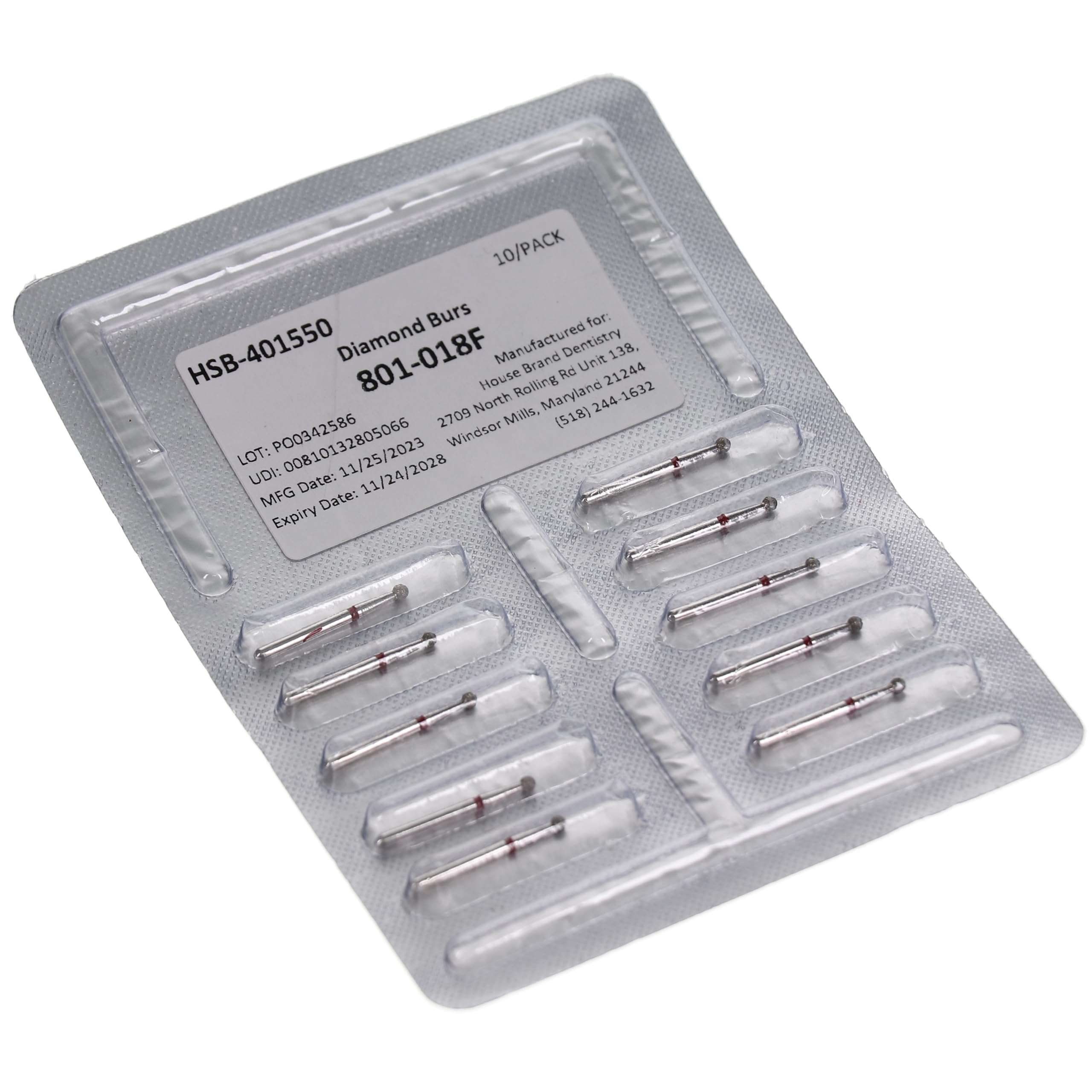 Axis Dental H48L-012 NTI FG Friction Grip Trimming & Finishing Long Flame Carbide Burs 5/Pk