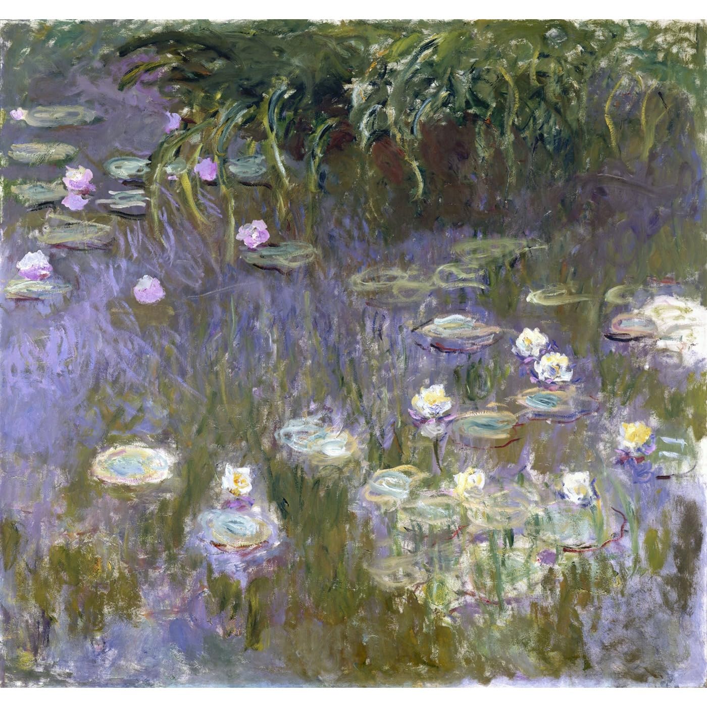 Impression giclée Monet Nénuphars en toile de polycoton 101,6x127 cm