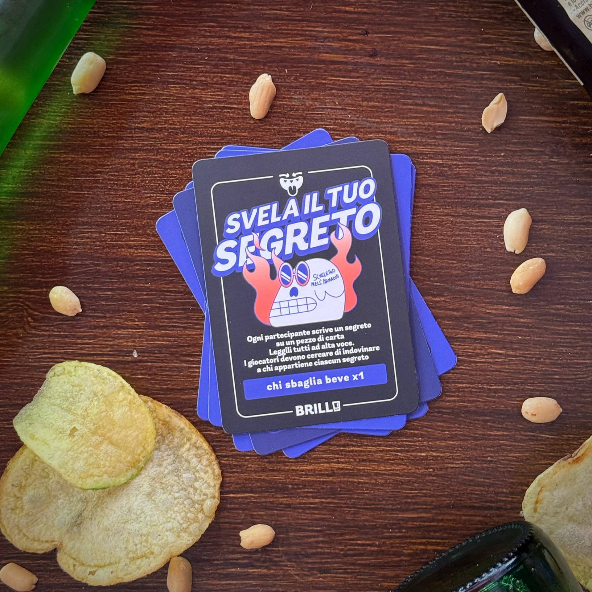 BRILLO - Giochi da Tavolo Adulti Alcolici di Carte per Bere ideale per serate tra amici - Idee Regalo per Lei e Lui, per Natale, Amica, Amiche - Regali Simpatici e Divertenti