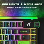 ATTACK SHARK R85HE Wired 75% RT Mechanical RGB Gaming Keyboard-Black Green | 8K Polling,0.005mm Accuracy,0.08MS Latency,256K Scan,Hall Effect Magnetic Switch,5 Layer Sound Damped,Driver for PC Mac FPS