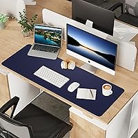 Vista 7 de Protector de escritorio de cuero, tapete de escritorio grande con corcho natural y cuero PU, alfombrilla para mouse, alfombrilla de escritorio