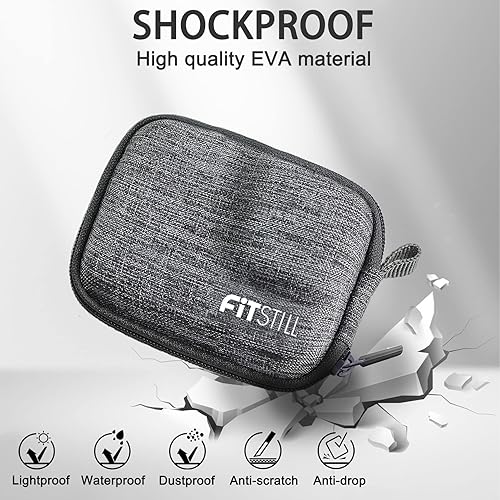 Miniatura 3 de FiTSTILL Mini funda de transporte gris para Go Pro Hero 13121110987(2018)6543+3 funda rígida de almacenamiento de viaje para AKASO, Campark, cámara