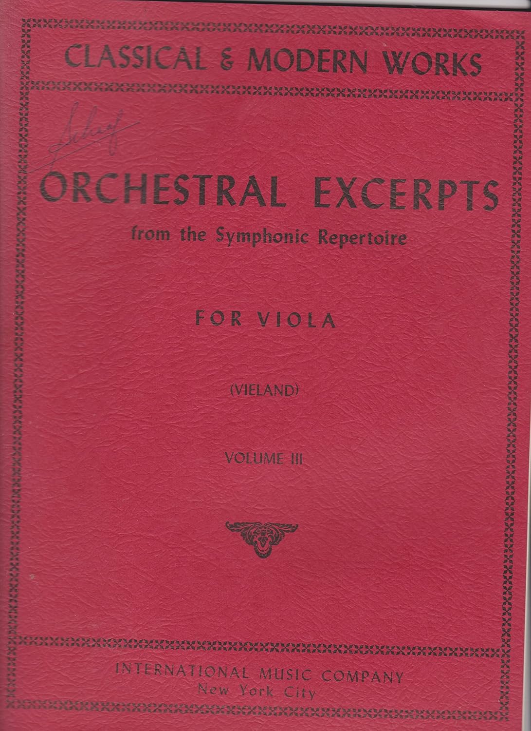 Orchestral Excerpts From the Symphonic Repertoire for Viola, Vol. 3      Sheet music – January 1, 1972