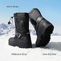 Vista 4 de DREAM PAIRS Botas de nieve de invierno impermeables de media pantorrilla para niños y niñas