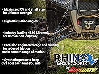 Vista 4 de SuperATV Polaris RZR 1000 ejes, longitud estándar, marca Rhino, resistente, único trasero