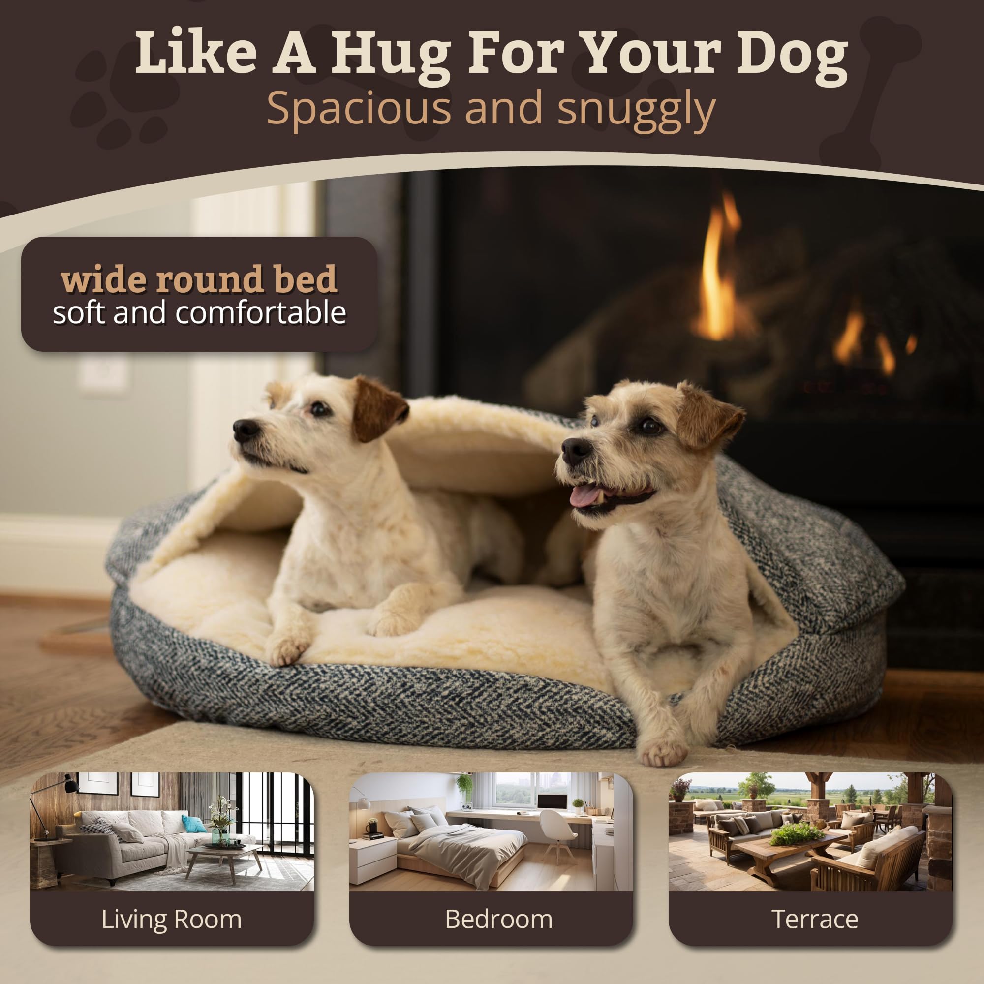 Amazon.com : Snoozer Cozy Cave Dog Bed, Round Covered Dog Bed