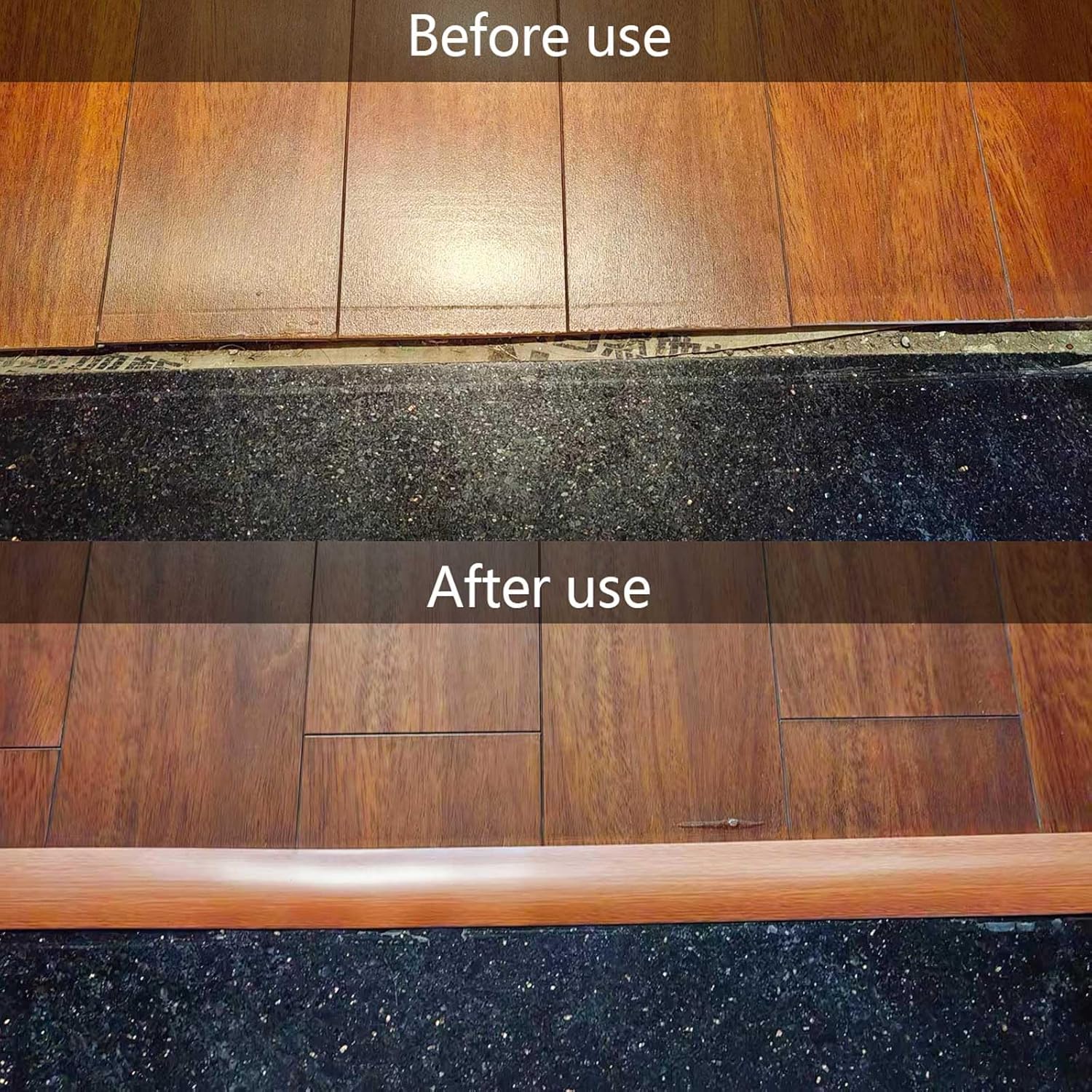 Door Threshold Transition Strip 118inch, 1/2"-3/5" Height Reducer Molding, Self-Adhesive Vinyl Floor Transition for Uneven Wood, Tile, Carpet Thresholds & Ramps (Original Wood Grain, 9.9FT)