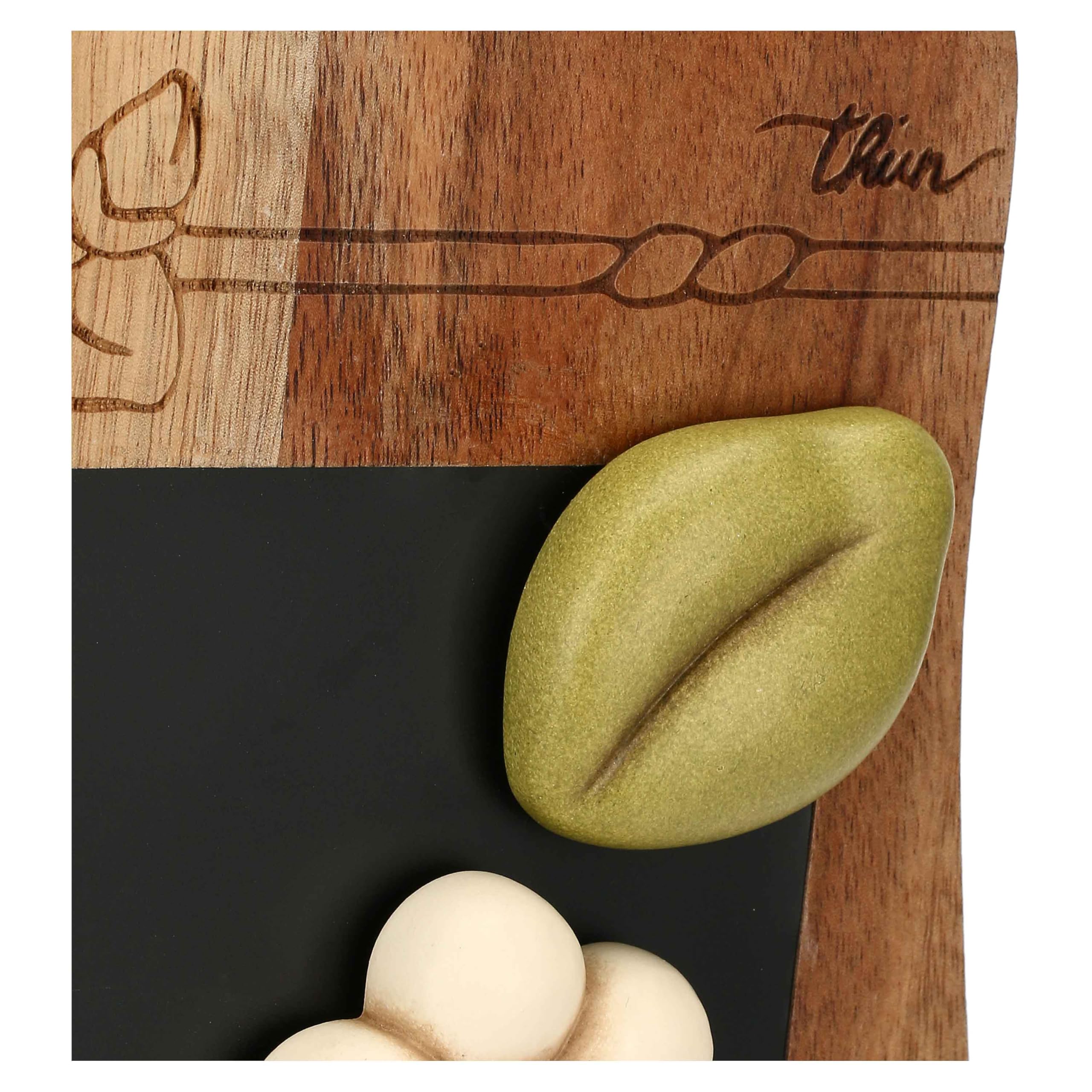 THUN - Lavagna con magneti Country Bloom - Ceramica,15,2x15x30 cm