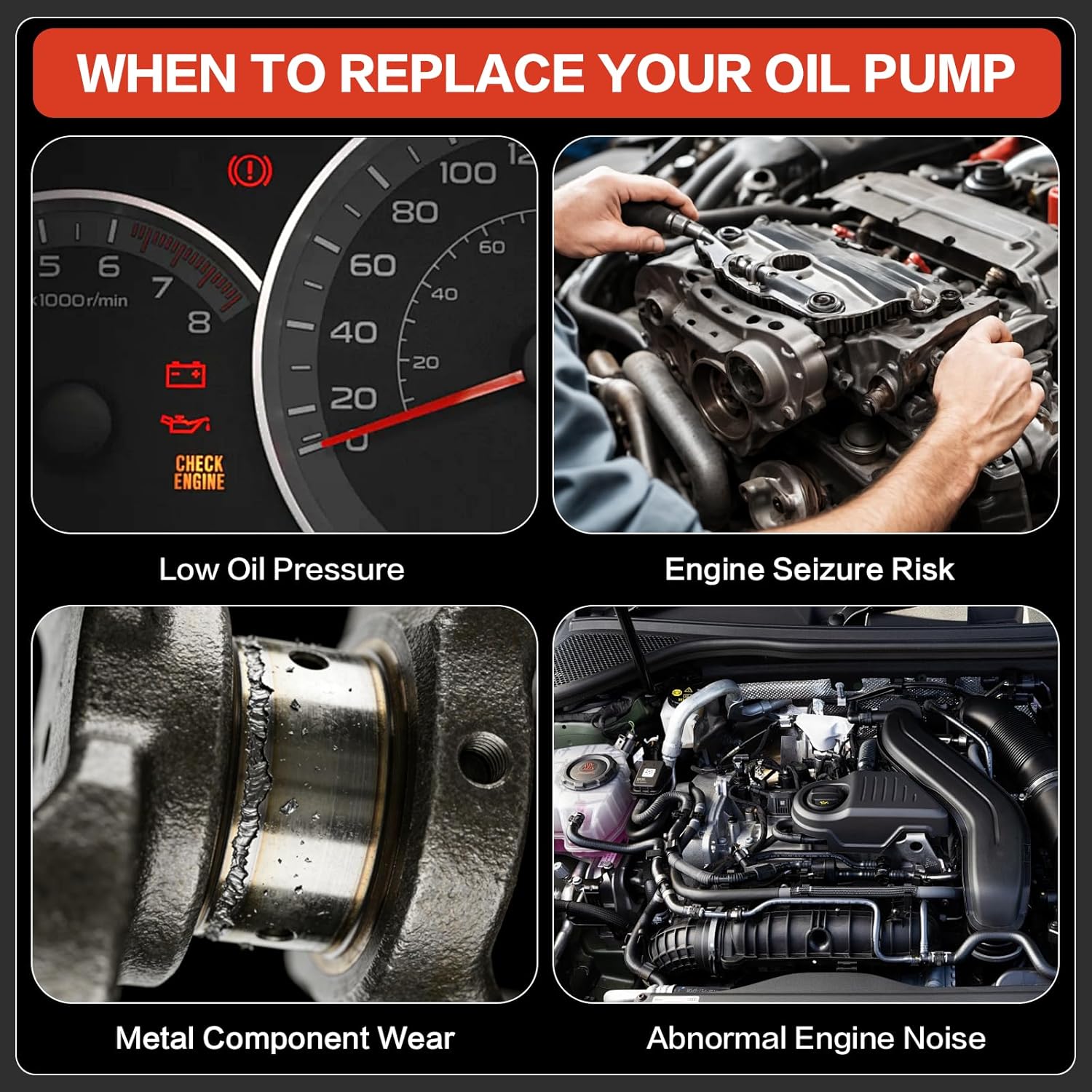 M555 12686433 Engine Oil Pump 4.3L 5.3L 6.2L For Chevy Express 2500 3500 Cadillac Escalade ESV 2015-2020 GMC Sierra 1500 Savana Yukon XL 2014-2020 Silverado 1500 Suburban Tahoe 2014-2020